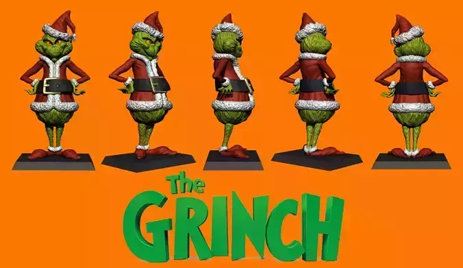 The grinch 3D Print Stl statue 3D print model