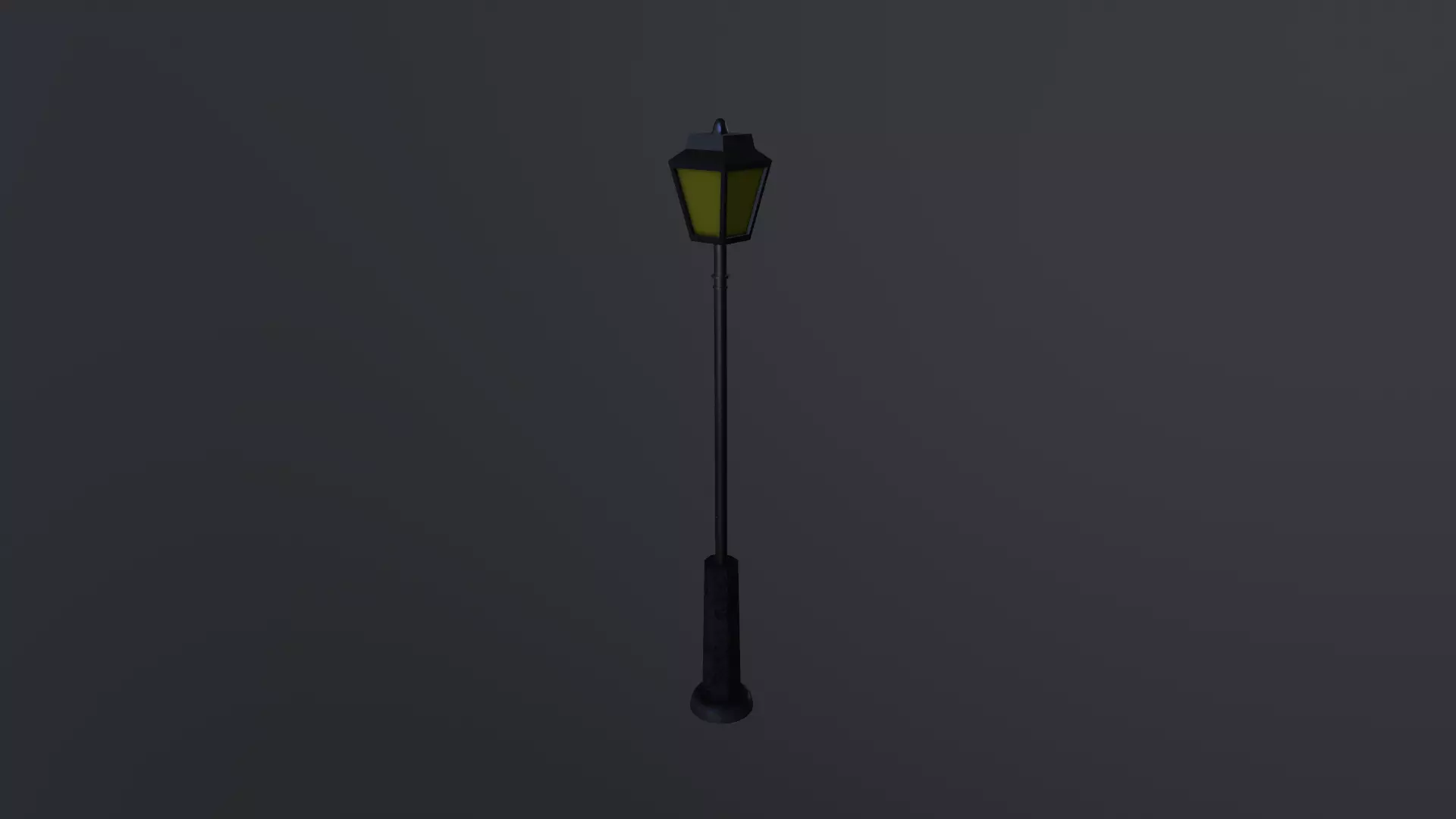 Simple street light Low-poly 3D model_0