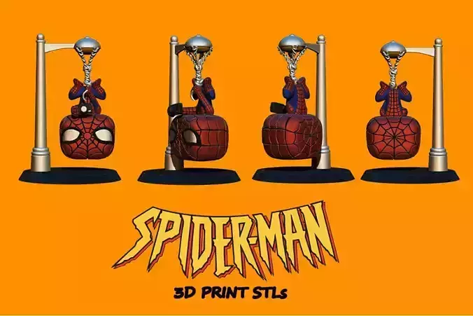 Spiderman custom funko for 3d Print 3D print model
