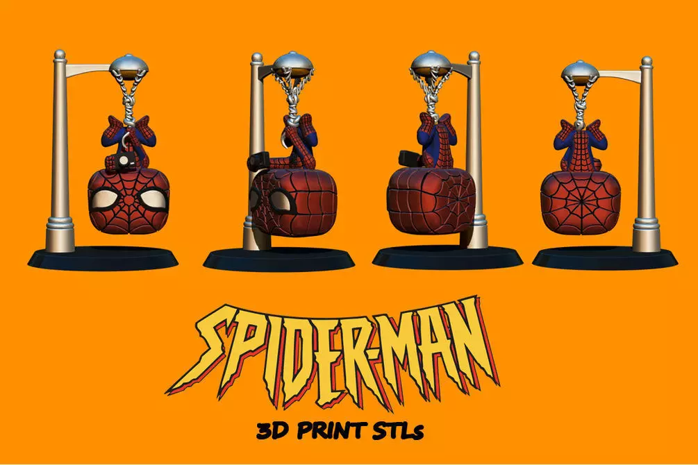 Spiderman custom funko for 3d Print 3D print model_0