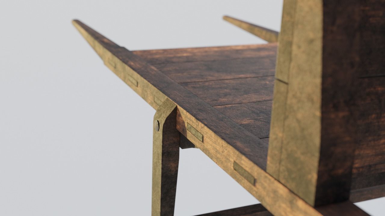 Medieval cart Gameready Low-poly 3D model_7