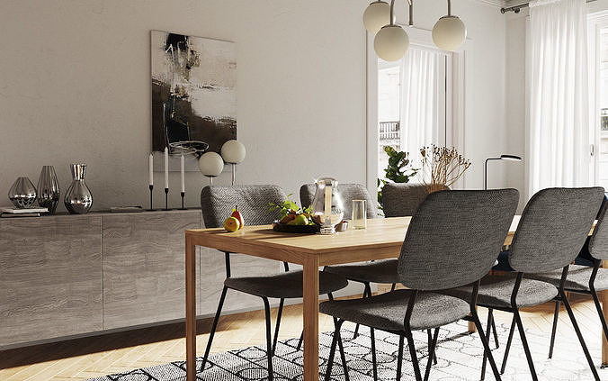 Interior Scene DiningRoom 3D model  3D model 4
