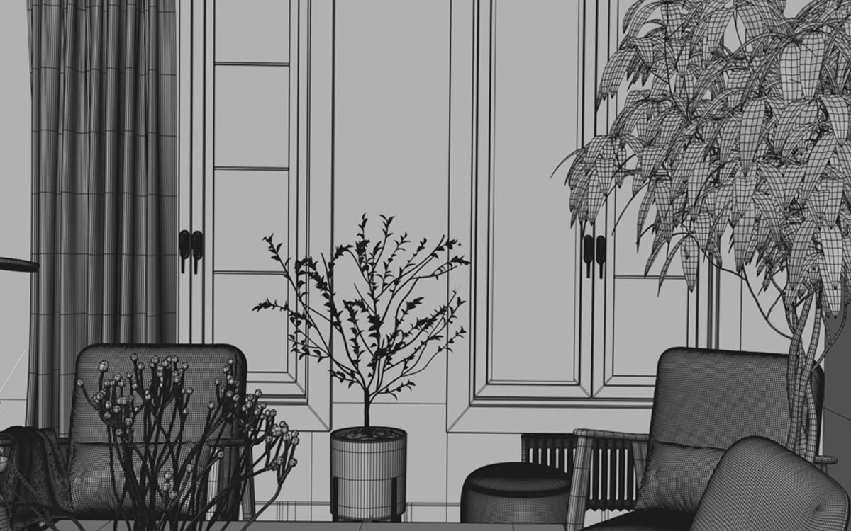 Interior Scene DiningRoom 3D model  3D model_8