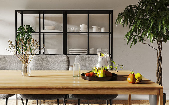 Interior Scene DiningRoom 3D model  3D model 5