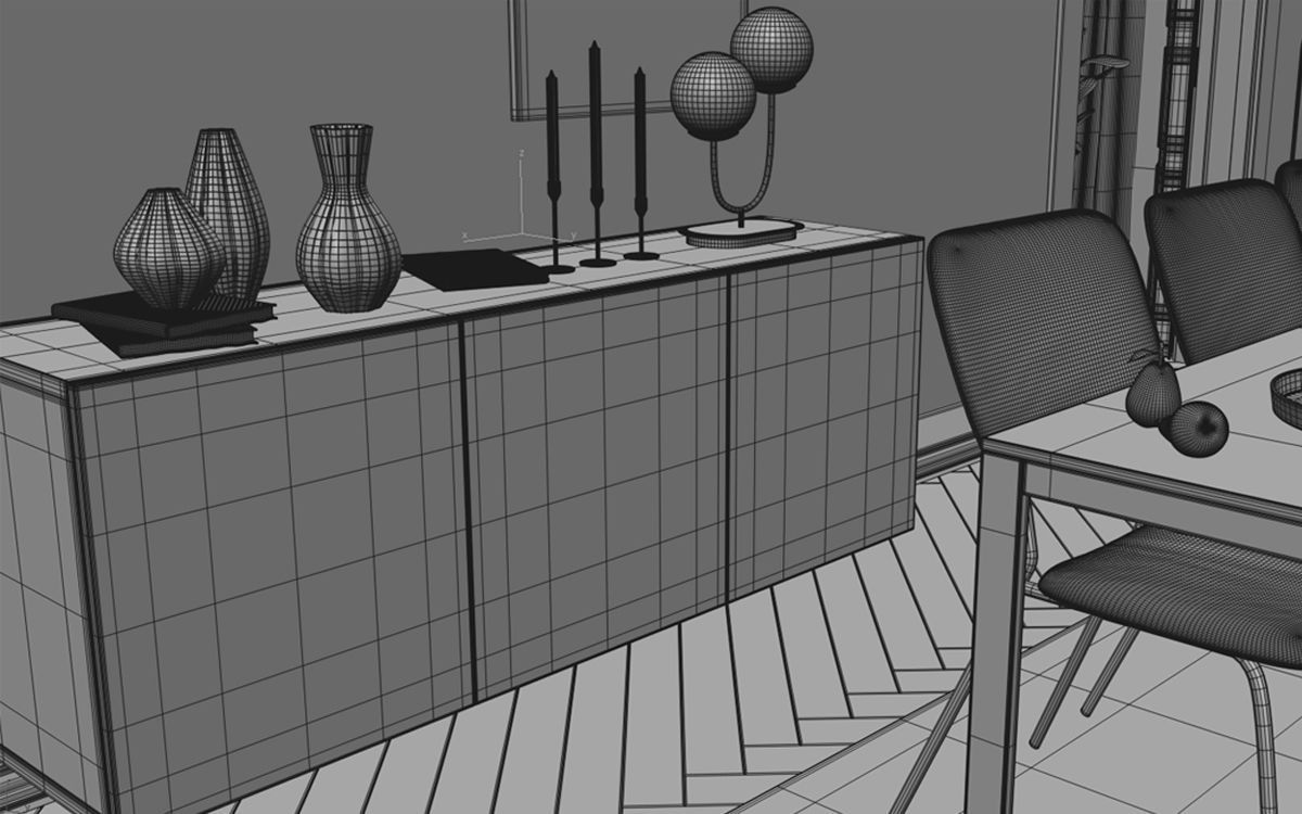 Interior Scene DiningRoom 3D model  3D model_11