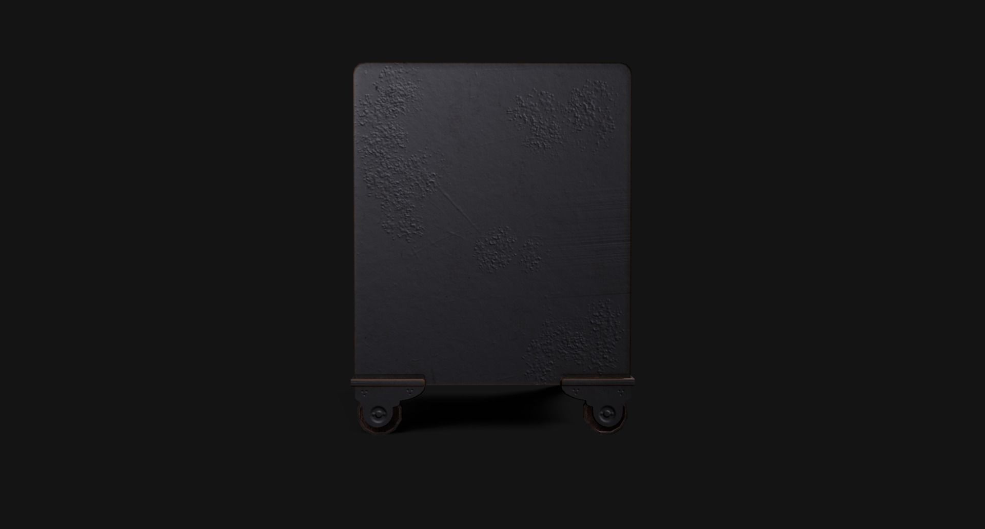Old Iron Safe Low-poly 3D model_7