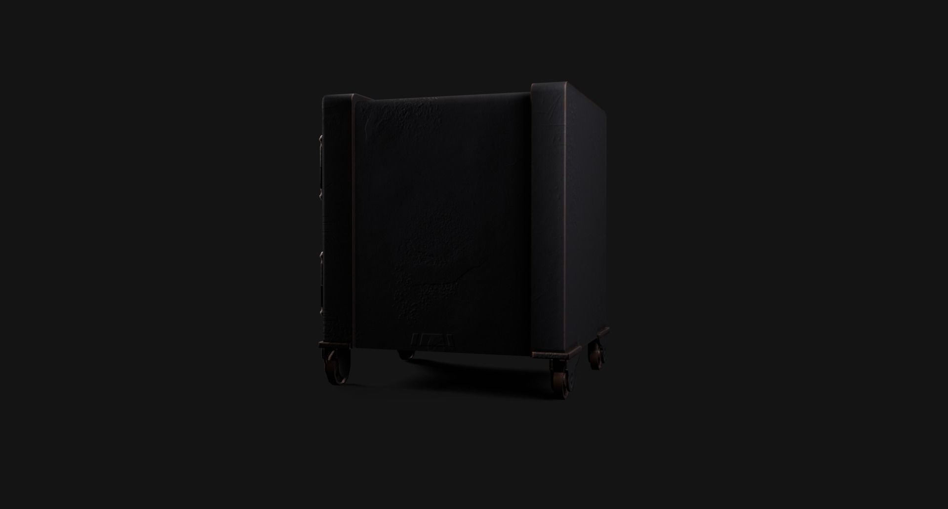 Old Iron Safe Low-poly 3D model_4
