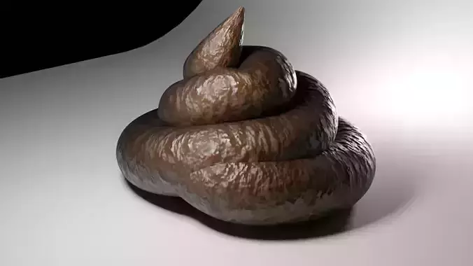 Realistic Poop sculpture on table 3D model