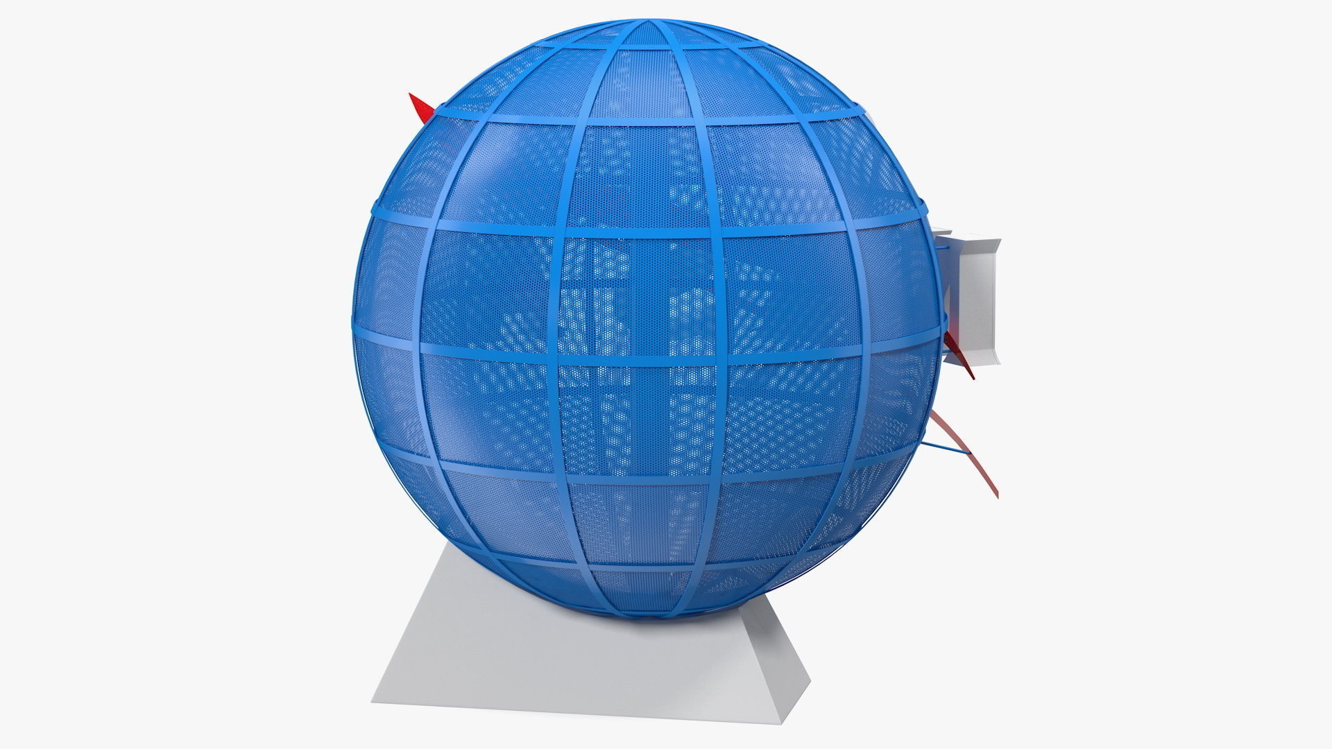 NASA Logo on Globe 3D model_6