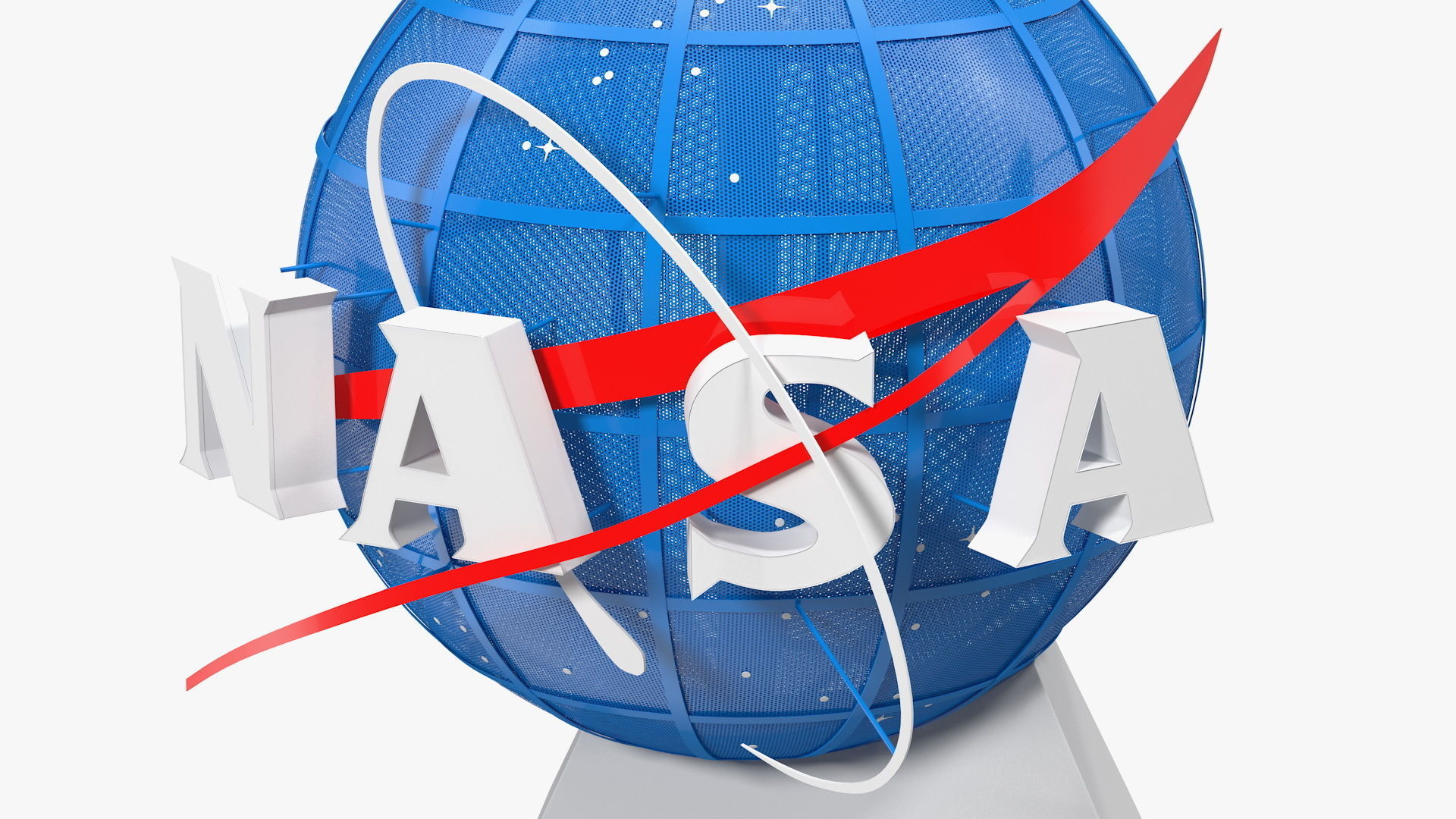 NASA Logo on Globe 3D model_10