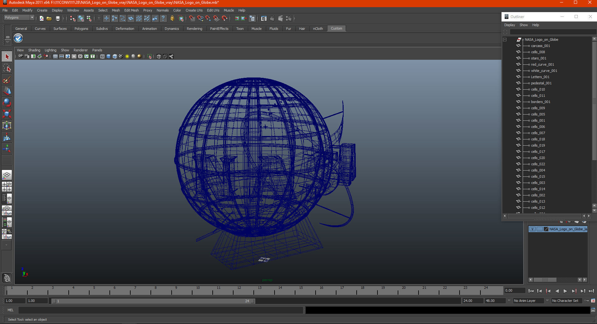 NASA Logo on Globe 3D model_17