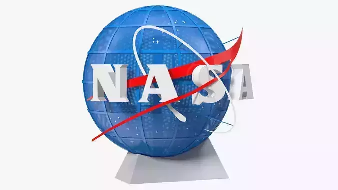 NASA Logo on Globe 3D model