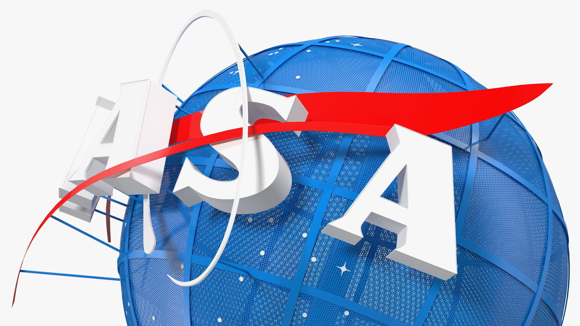 NASA Logo on Globe 3D model_11