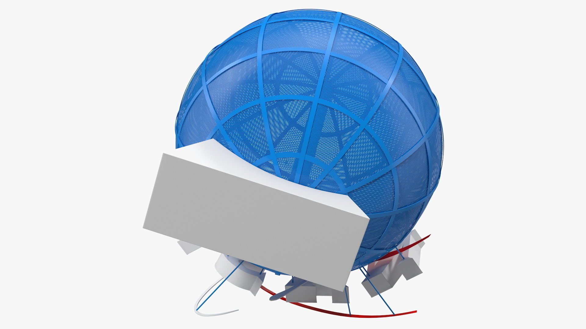 NASA Logo on Globe 3D model_9