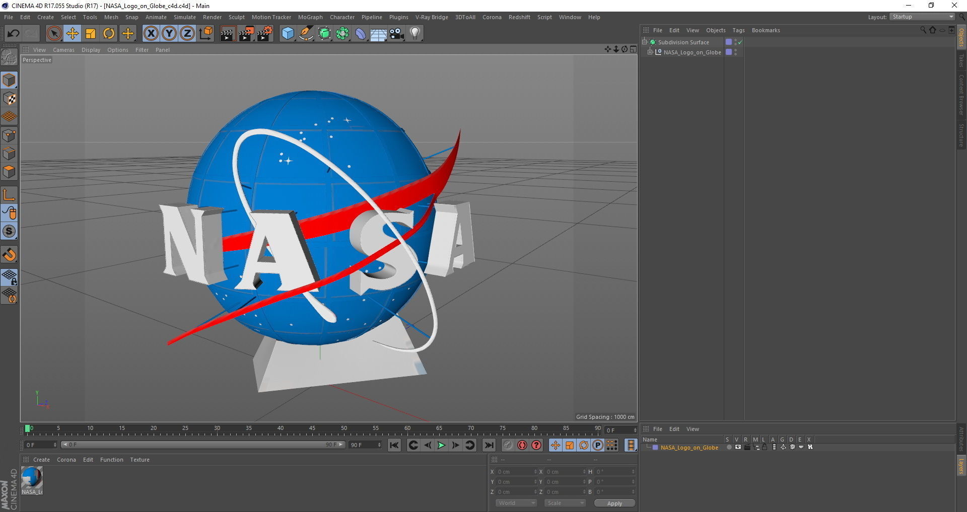 NASA Logo on Globe 3D model_18