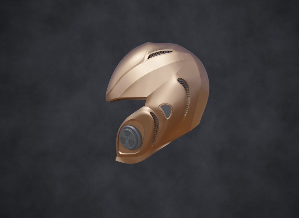 sci-fi helmet 3D model_2