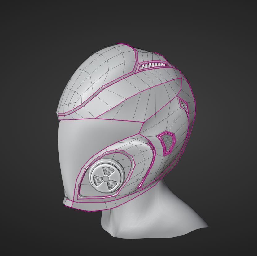 sci-fi helmet 3D model_12
