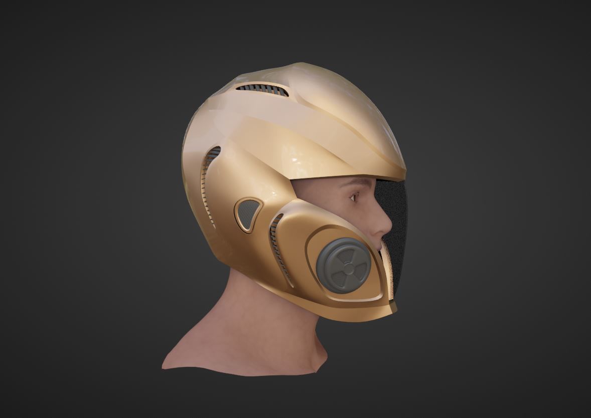sci-fi helmet 3D model_11