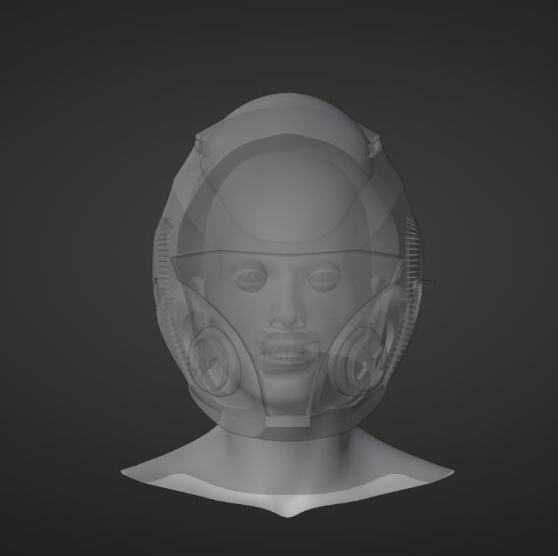 sci-fi helmet 3D model_5