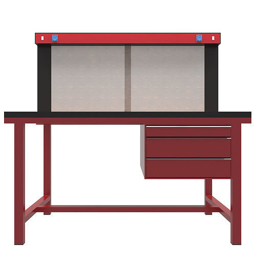 Workshop Workbench  With Panel 3D model