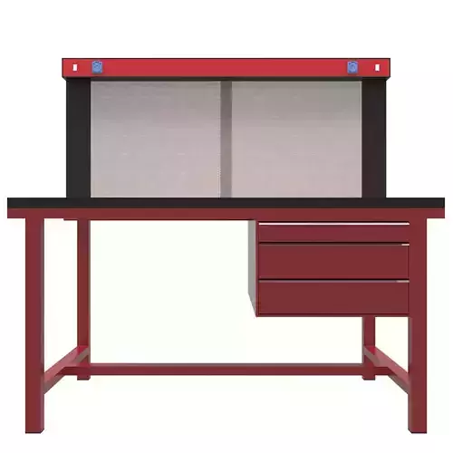 Workshop Workbench  With Panel 3D model