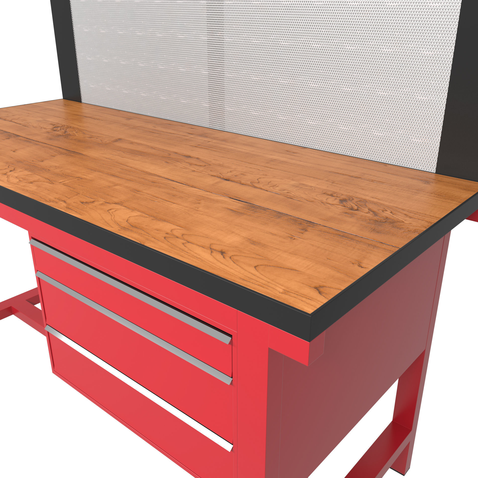 Workshop Workbench  With Panel 3D model_1