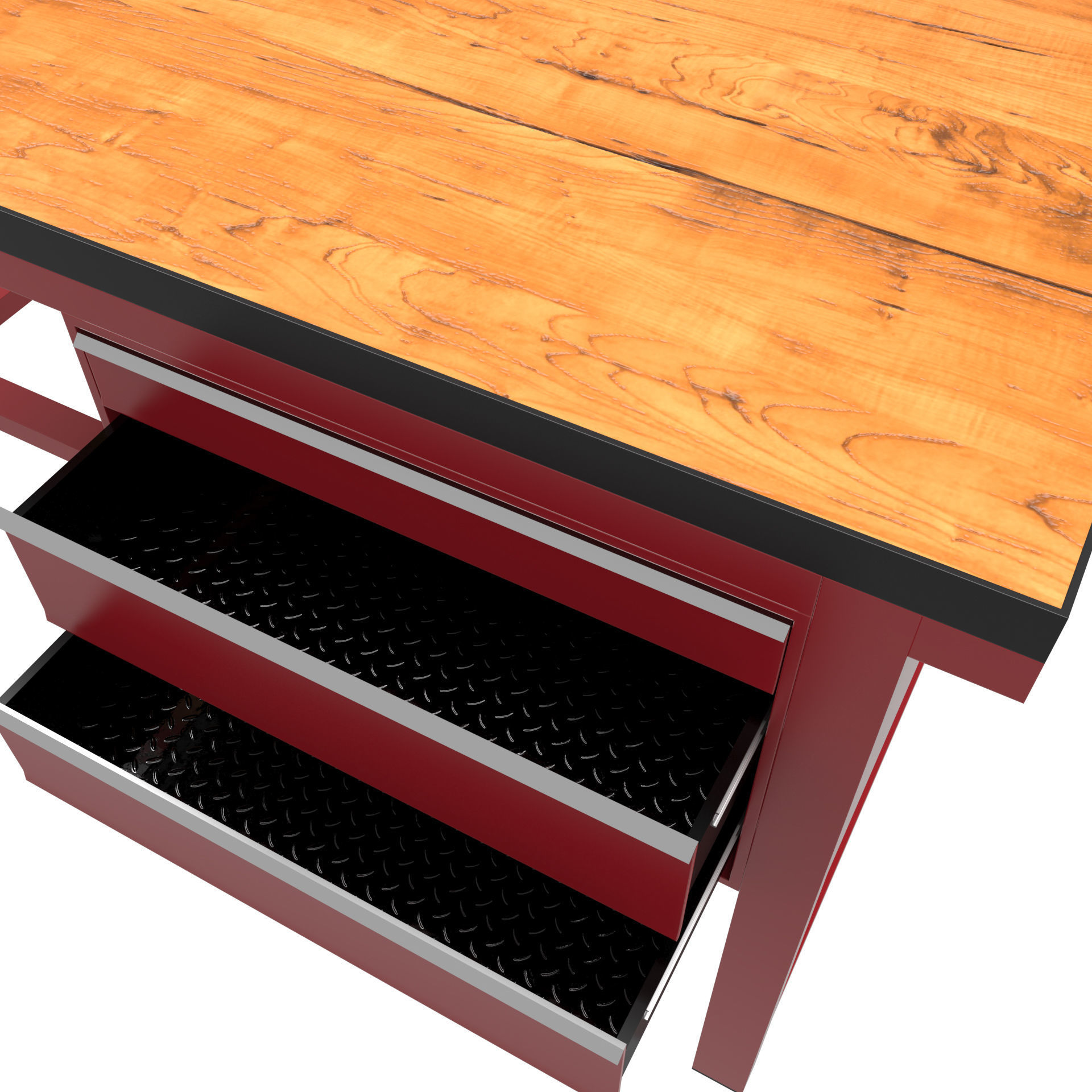 Workshop Workbench  With Panel 3D model_3