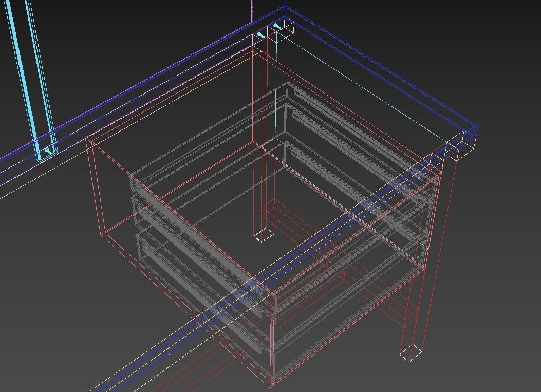 Workshop Workbench  With Panel 3D model_9