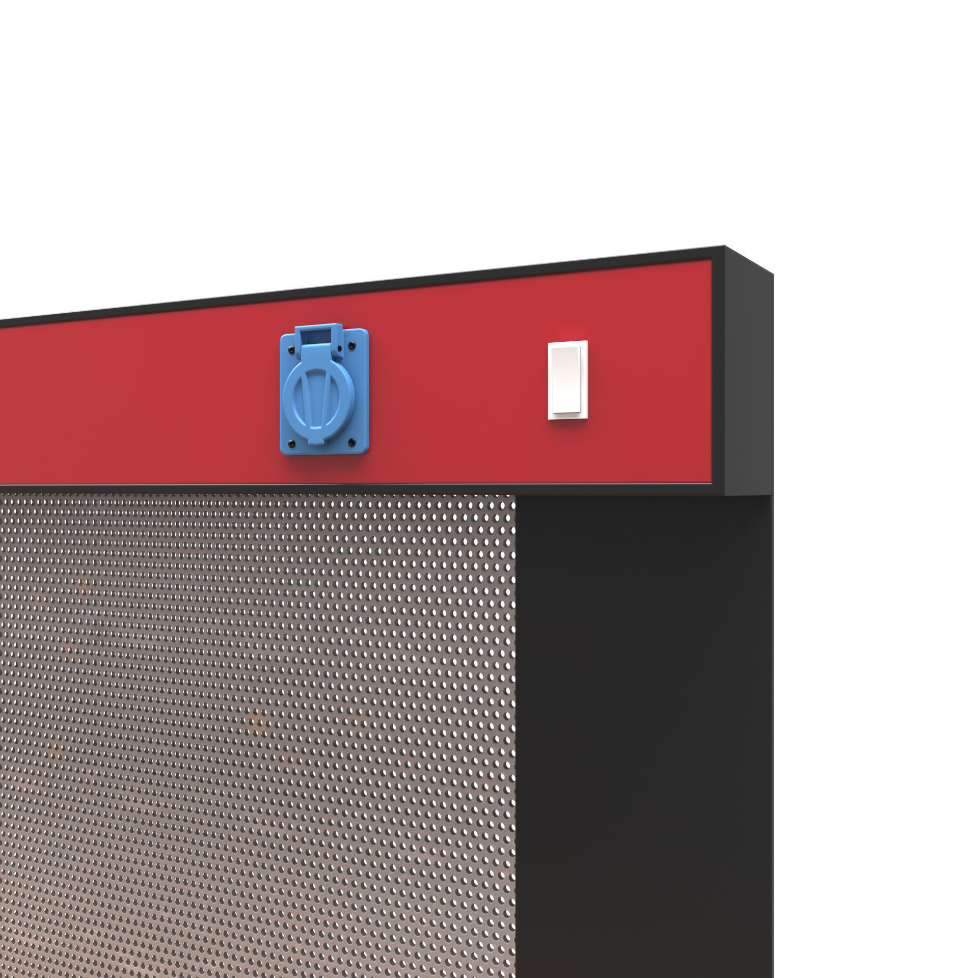 Workshop Workbench  With Panel 3D model_8