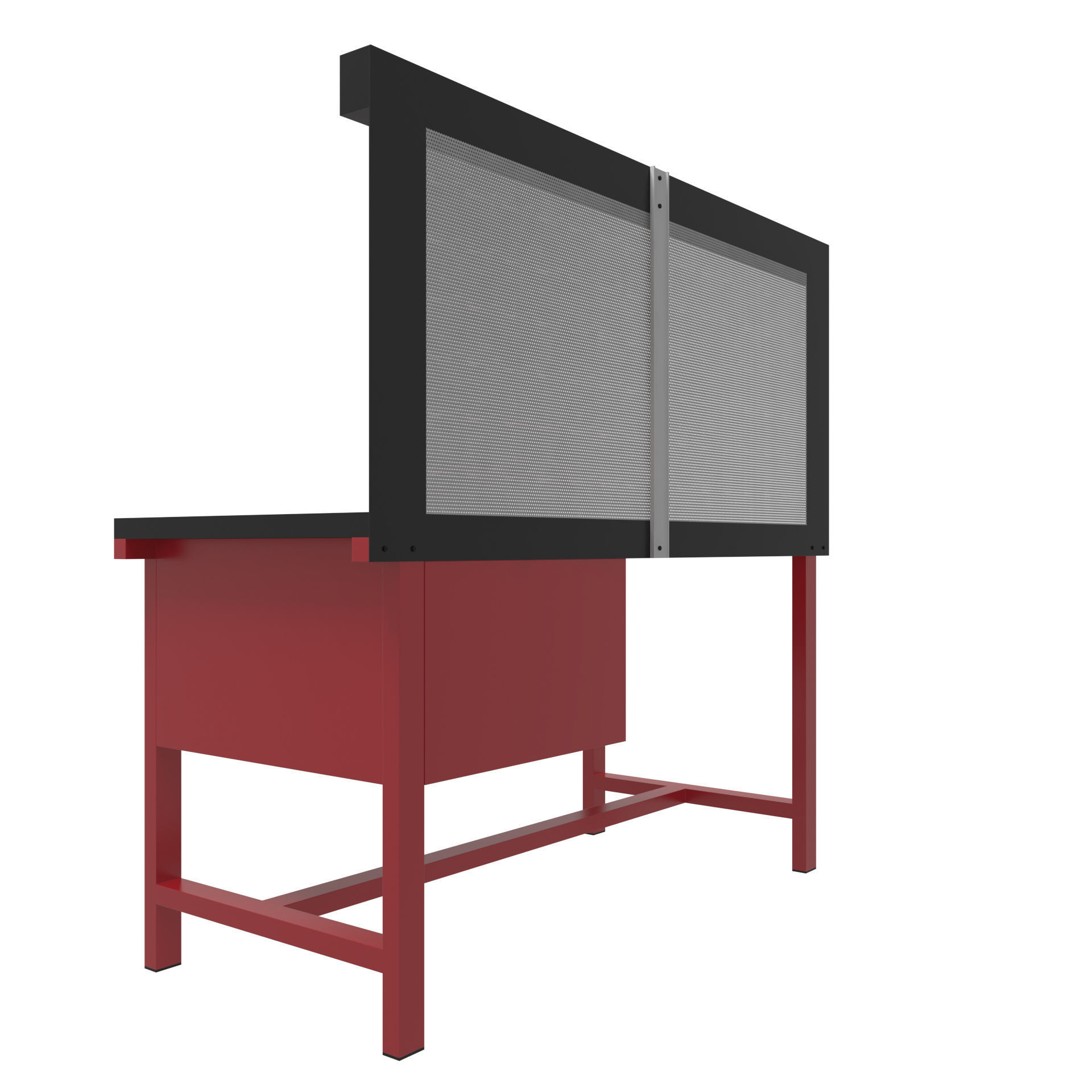 Workshop Workbench  With Panel 3D model_7