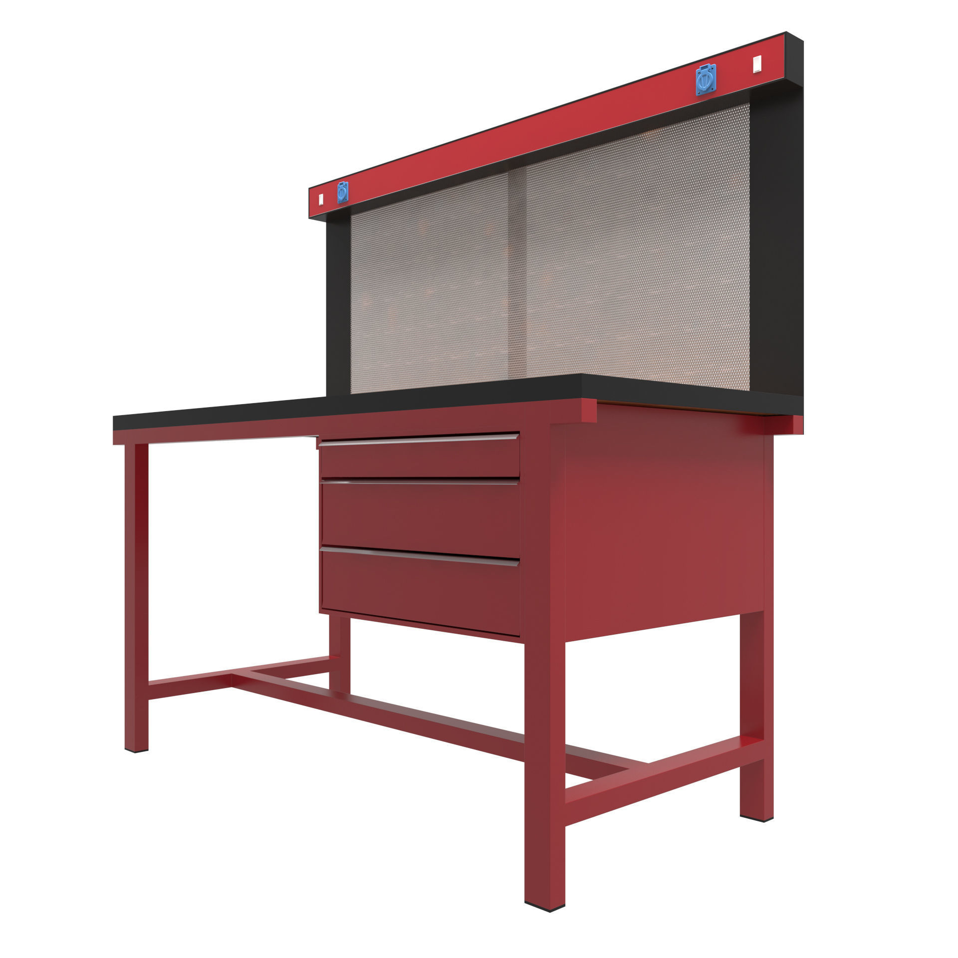 Workshop Workbench  With Panel 3D model_6