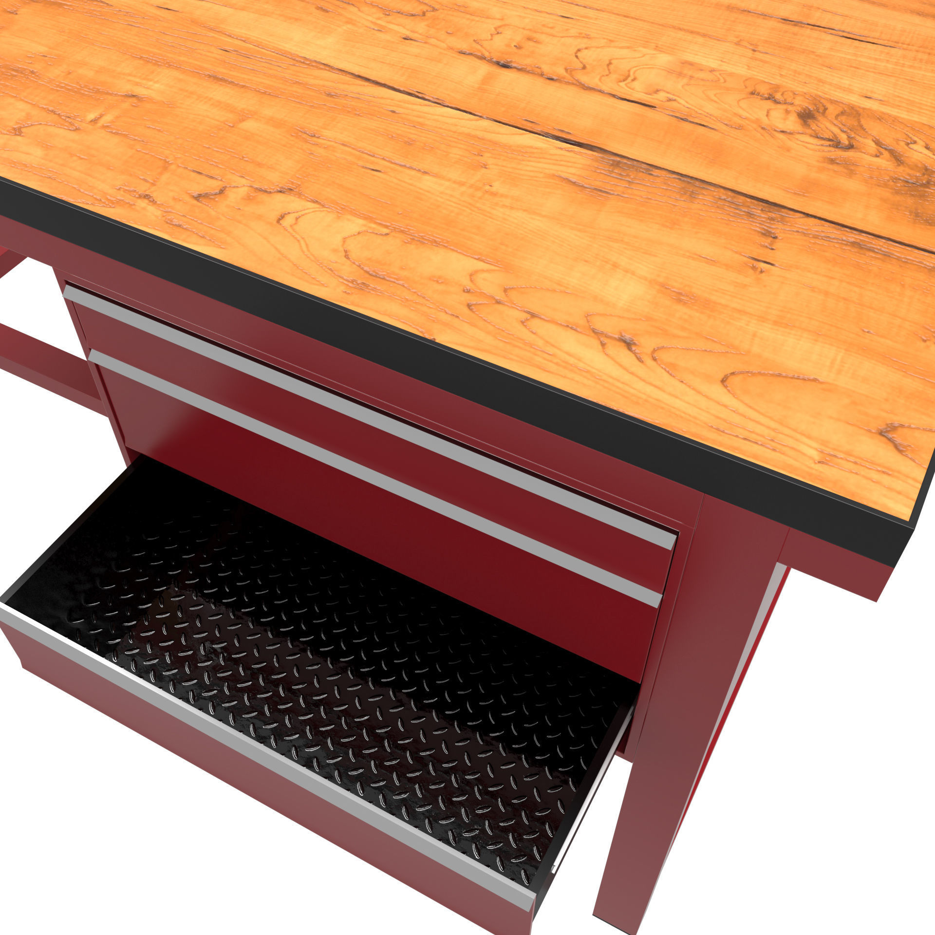 Workshop Workbench  With Panel 3D model_2