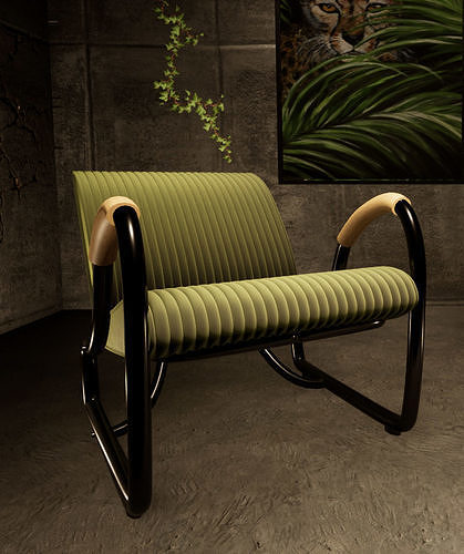 Lounge Chair 3D Model Low-poly 3D model