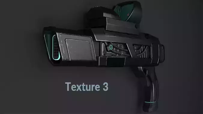 sci-fi gun 3D model