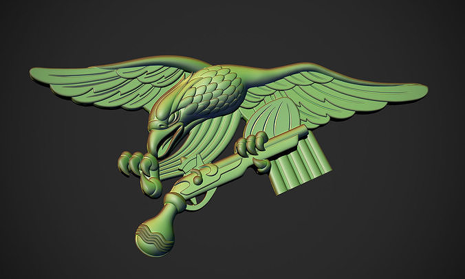 Eagle with Shotgun 3D print model