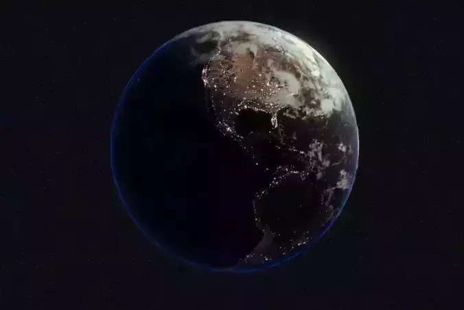 Earth Planet 8k 3D Model - Our World from space elements of t... Low-poly 3D model