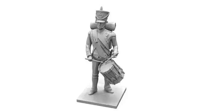 French Artillery Drummer 1809 3D print model