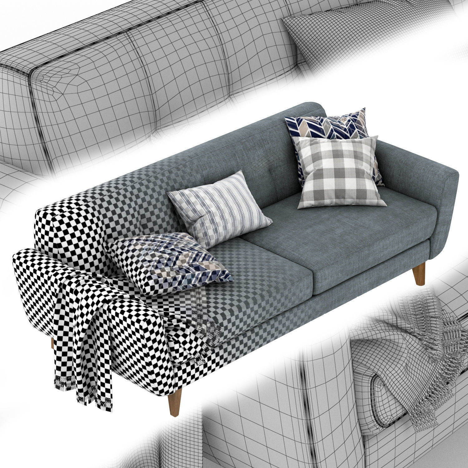 Chill two seat sofa 3D model_4