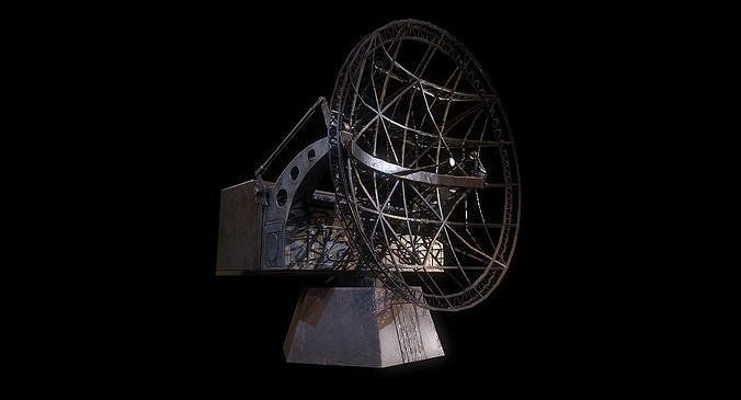 Radar WWII Low-poly 3D model