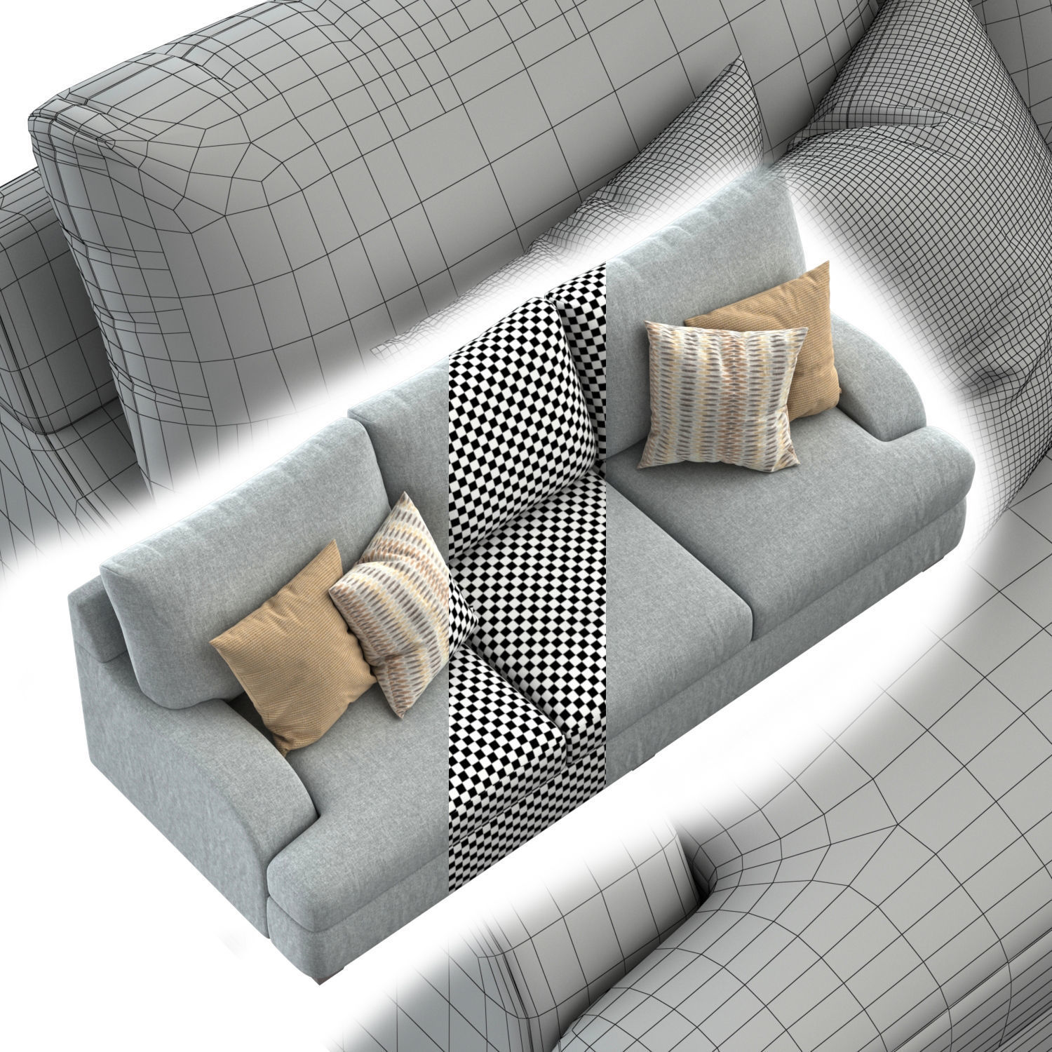 Sierra Foam Sofa 3D model_2