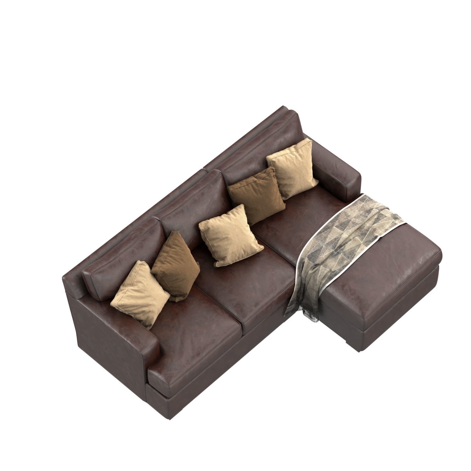 Dune Queen Sleeper Sofa 3D model_2