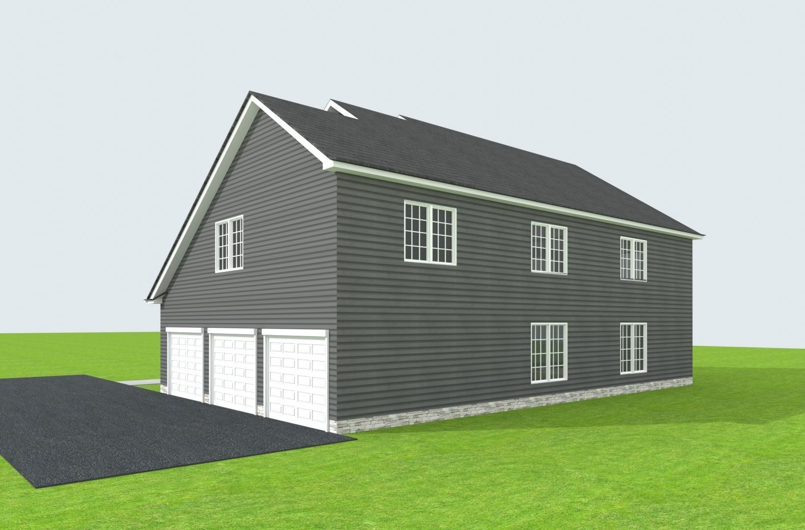 Cape Cod House 11 3D model_7
