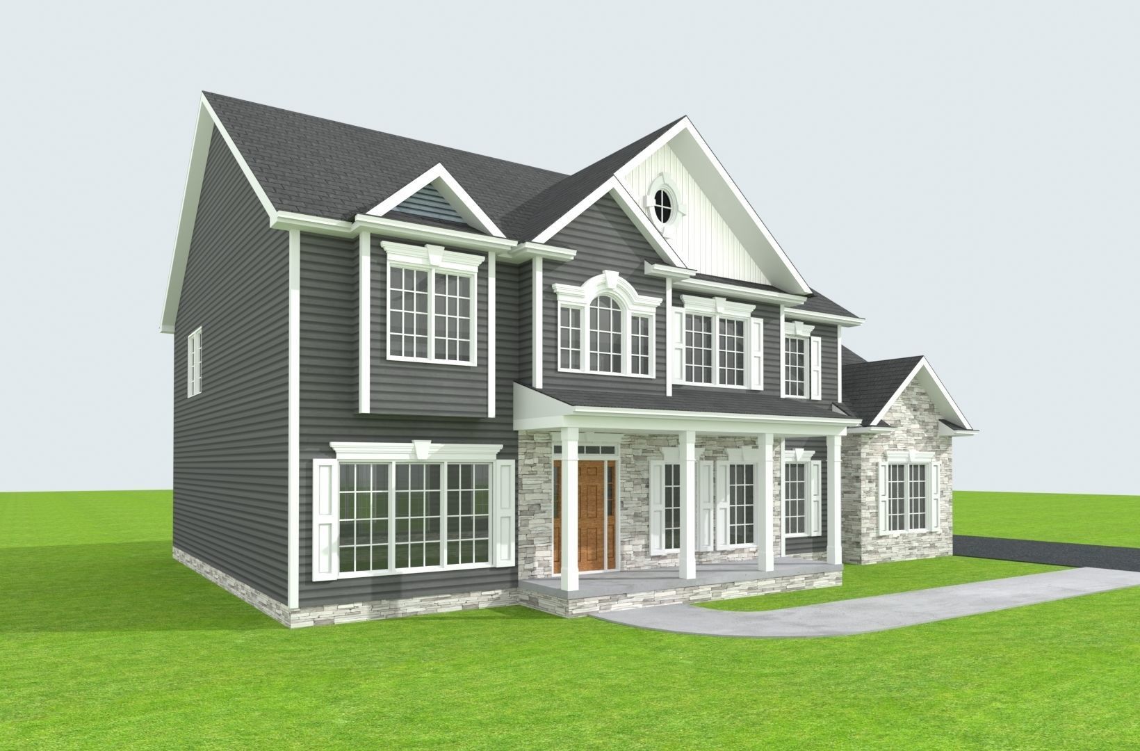 Cape Cod House 11 3D model_1