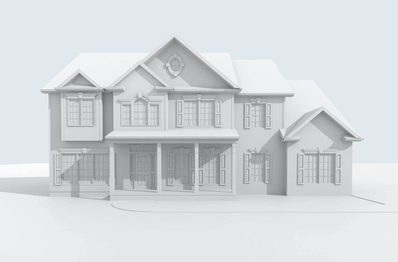 Cape Cod House 11 3D model_5