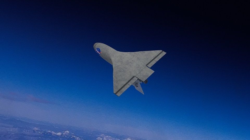 NASA Aircraft Low-poly 3D model_4