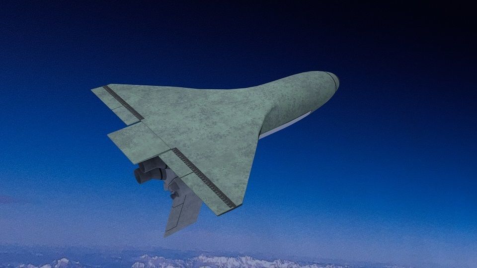 NASA Aircraft Low-poly 3D model_6
