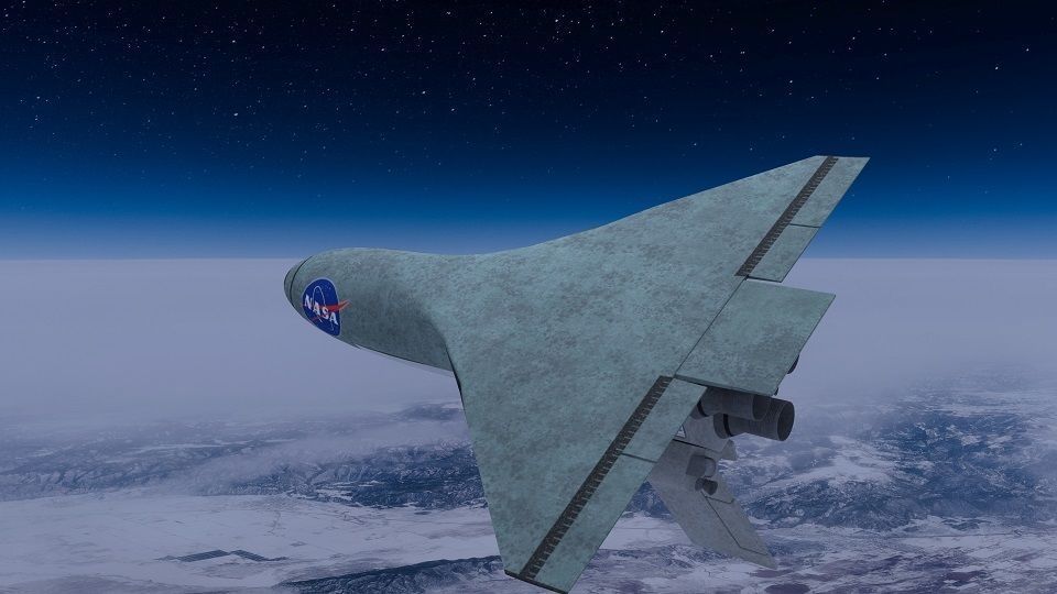 NASA Aircraft Low-poly 3D model_7