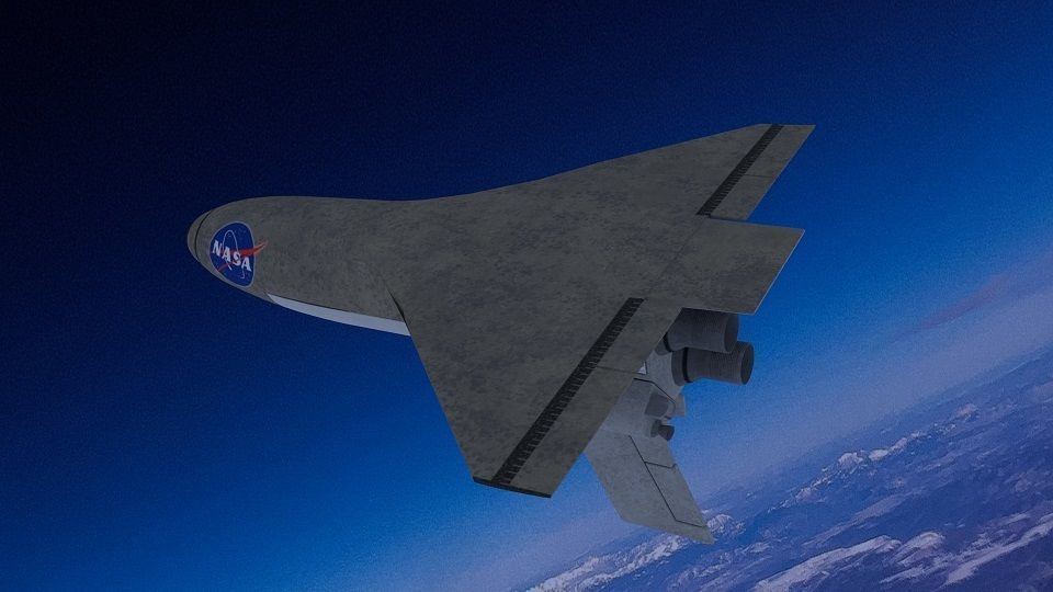 NASA Aircraft Low-poly 3D model_3