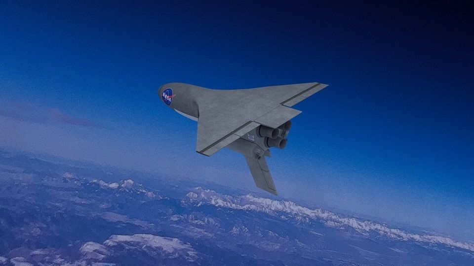 NASA Aircraft Low-poly 3D model_5