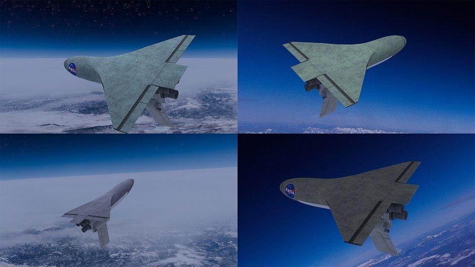 NASA Aircraft Low-poly 3D model_2